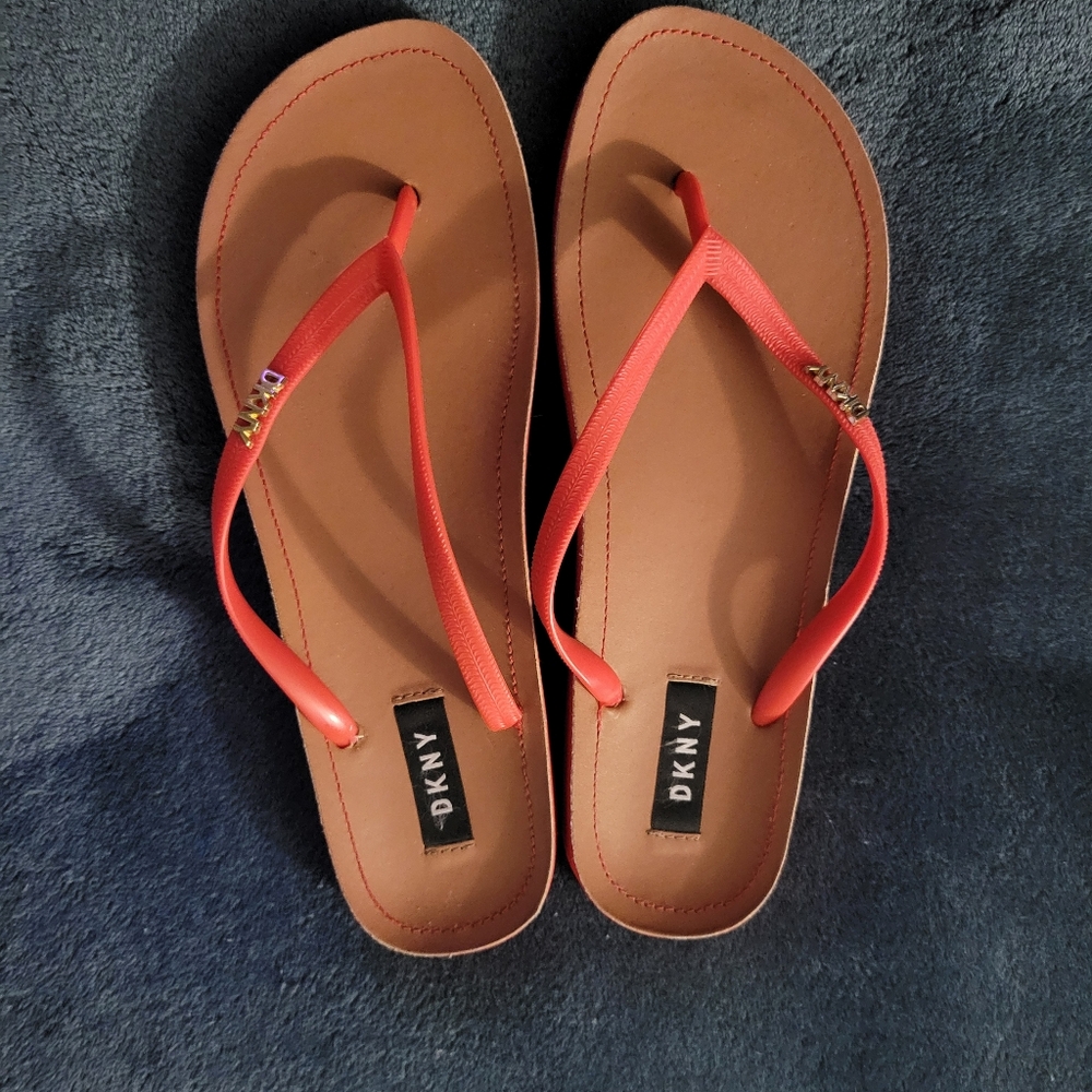 DKNY Women's Sandals with Red Straps